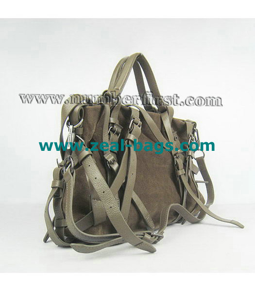 AAA Replica Alexander Wang khaki Calfskin Leather Shoulder Tote Bag